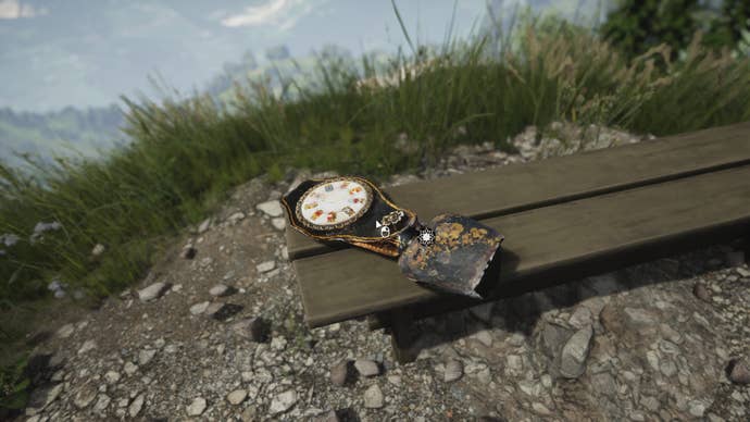 A collected item on a bench in Lushfoil Photography SIM.