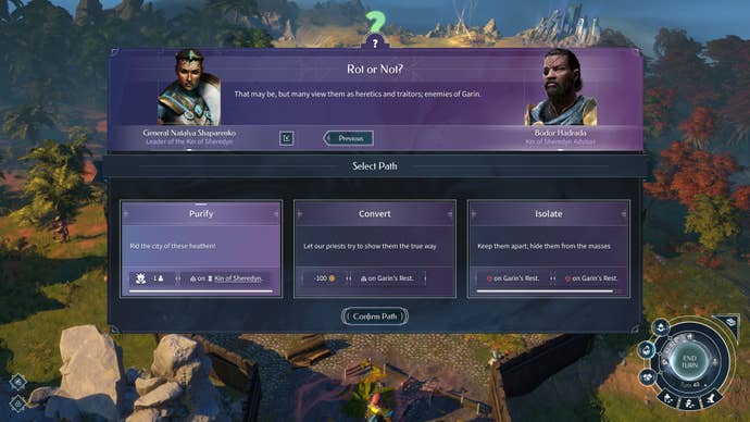 A screen mission screen in the end of the 2nd legend, displaying three story options with different rewards.