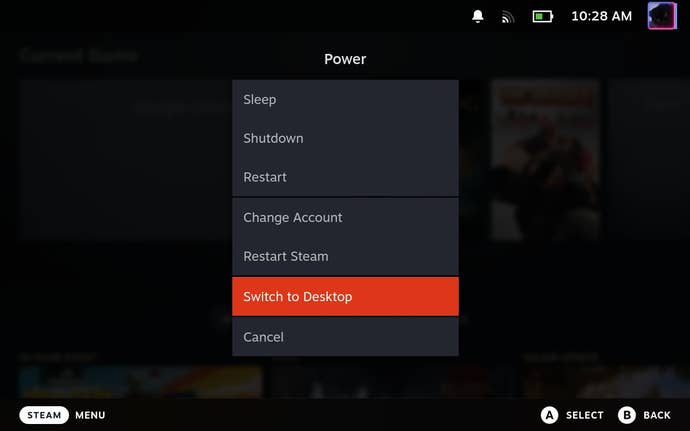 Step 1 of how to play the game to overcome the game on the Steam floor: Enter the desktop mode.