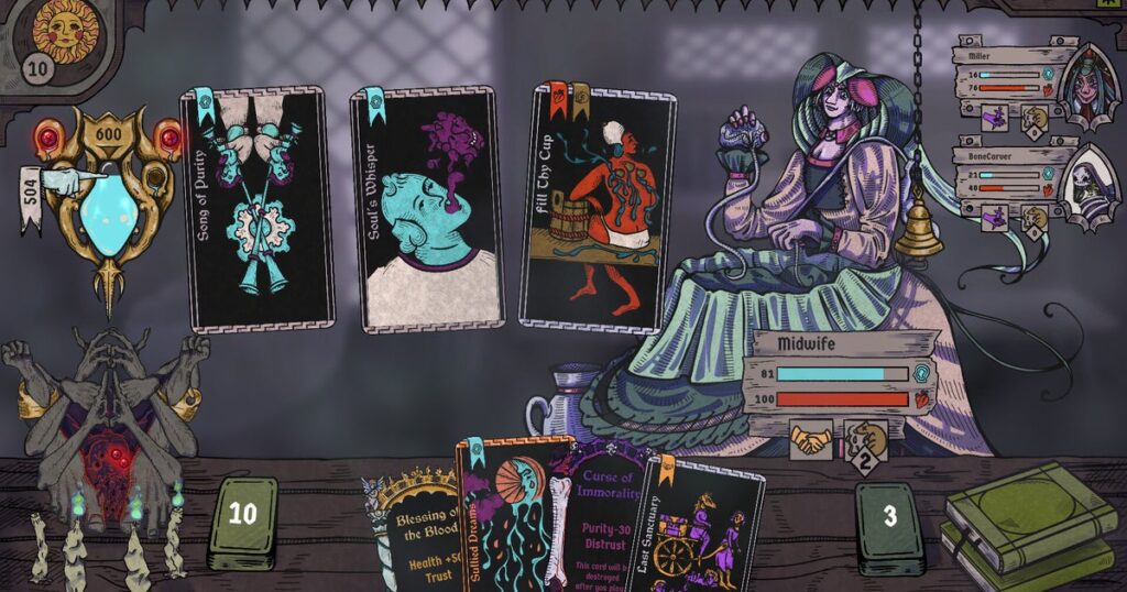 Purify Village of the Devil by using Tarot tab in this rancid strategy game