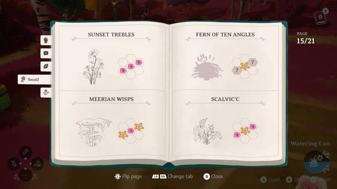 The pages of a book, displaying formulas for some novel factories in Wanderstop.