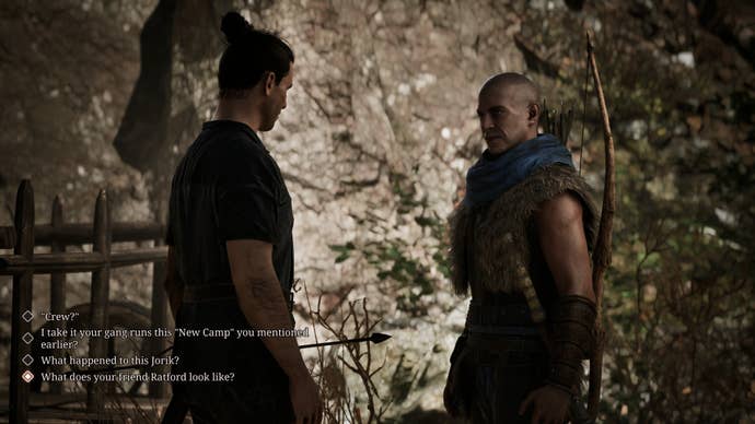 The two men talked about the missing people and arranged sleep on the hillside in the Gothic remake.