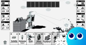 Castle V Castle is a flexible minimalist card game with robots, witches and emotional signs