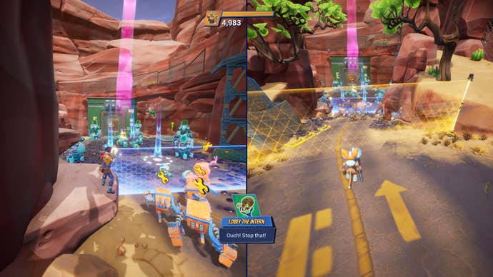 Separate the cooperation screen in the 'N Clawz chip compared to Brainioids.