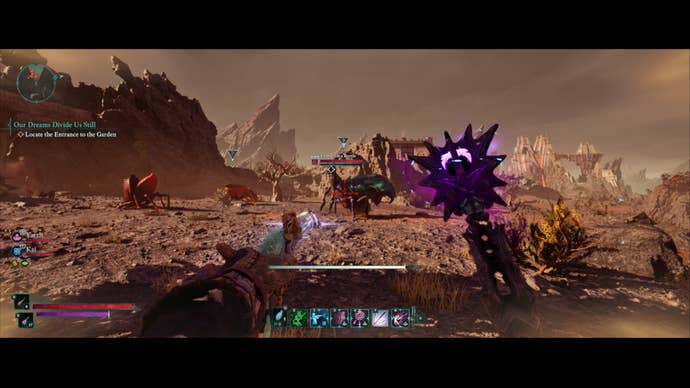 A battle against some large beetles.