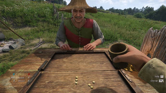 Play dice with a tourist musician in Kingdom come Deliveryance 2.