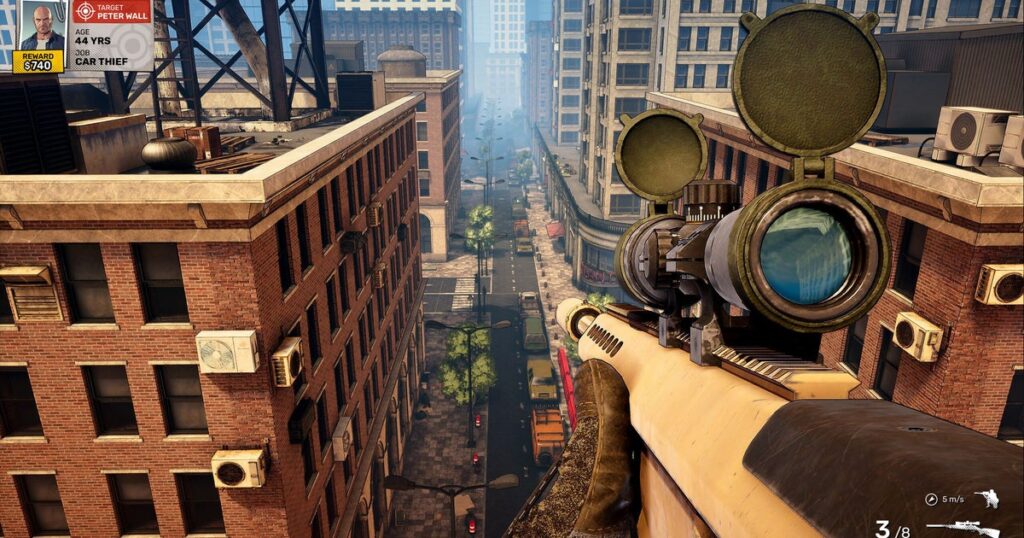 Sniper at work is a crafty first assassination game with a touch of Hitman's sand box