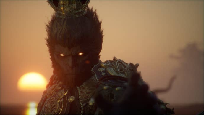 This is the Sage Shell Great Sage, the last boss of the Black Legend: Wukong.