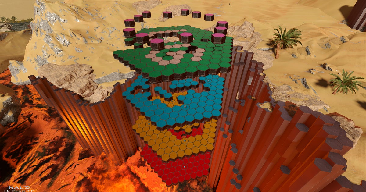 A new mode of Halo: Infinite into autumn people with a "Hex-A-Gone" minigame