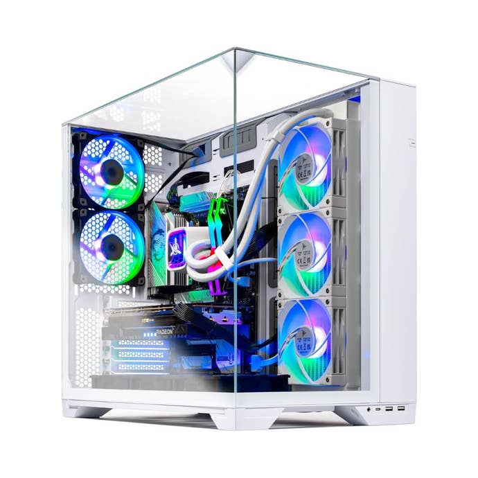 SkyTech O11 Vision Gaming PC Desktop, Ryzen 7 9800x3D 4.7 GHz (Boost Turbo 5.2 GHz), AMD RX 9070 XT 16GB GDDR6, 2TB Gen4 NVME SSD, 32GB DDR5 RAM 6000