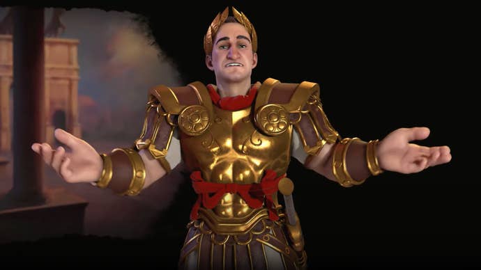 A screenshot of Julius Caesar from Sid Meier's civilization