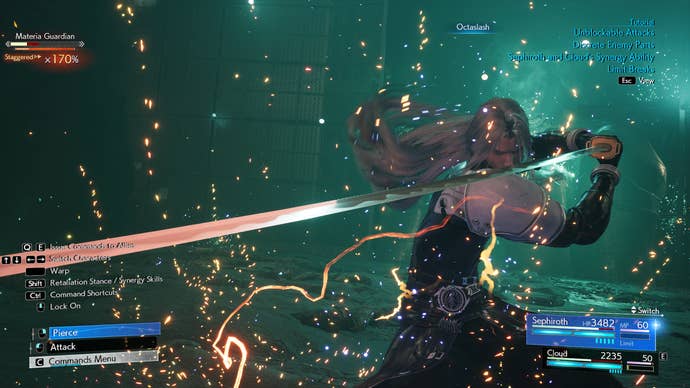 Sephiroth prepares an octaslash in Final Fantasy 7 Rebirth