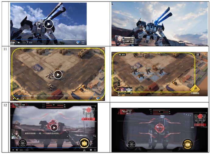 Compare together of two MECH games from a square lawsuit