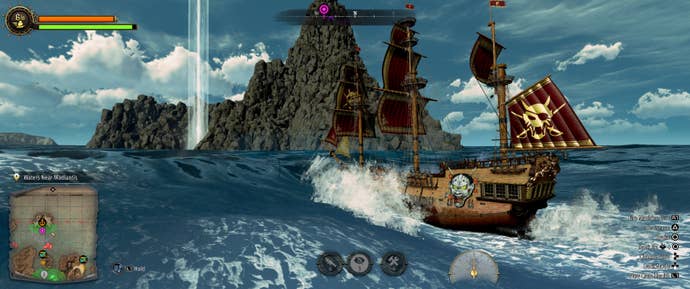 Boat on the ocean in the Yakuza pirate in Hawaii.