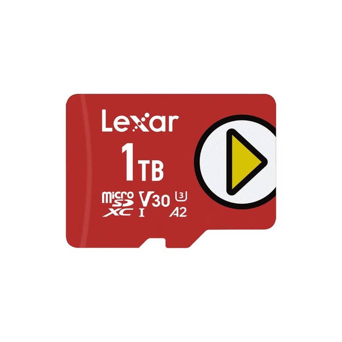 Lexar plays 1TB on the white background