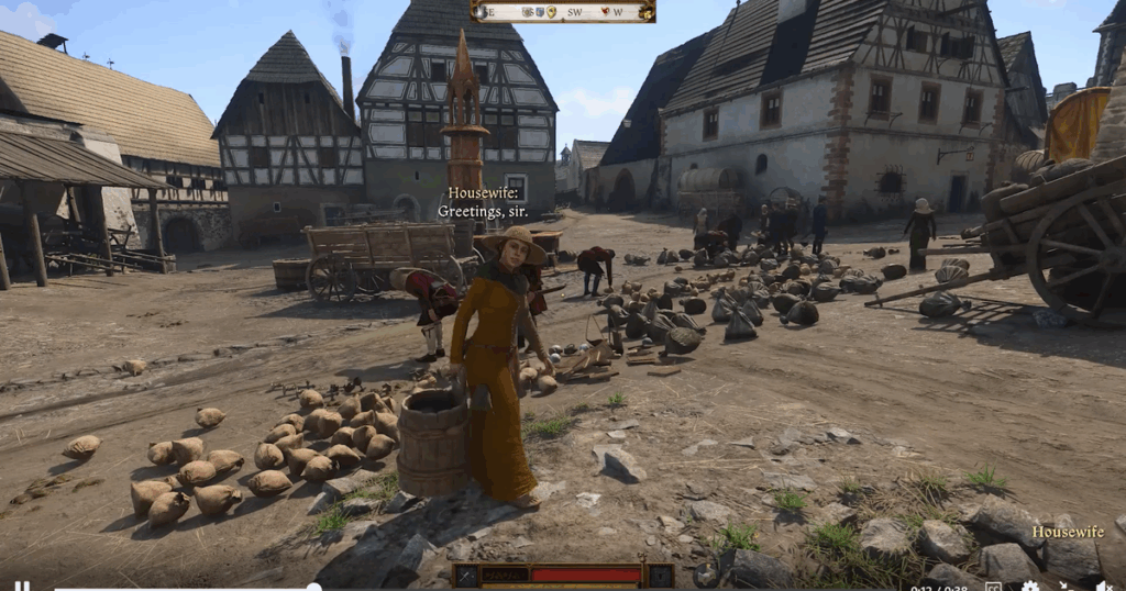 My new ASMR is watching Kingdom Come: Deliveryance 2 NPC harvesting a large pile of items that players are removed