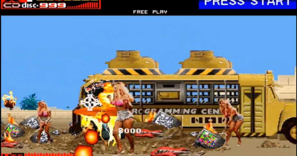 Okay, good. Let's talk about Lightgun shooting game in 1994, where you have to rescue Aerosmith from fascists