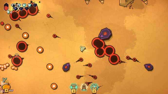 Avoid large and small bullets in the minishoot adventure.